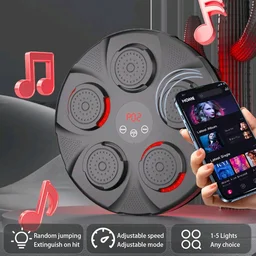 Maxtop Intelligent Music Boxing Pad with LED & Bluetooth | Wall-Mounted Punch Training with Smart Chip, Gloves Included – Ideal for Home Fitness & Stress Relief