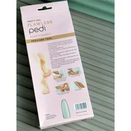Flawless Pedi Rechargeable Foot Care Tool | 2-Speed Electric Callus Remover with Coarse & Fine Heads, USB Charging – At-Home Pedicure for Smooth Heels & Feet