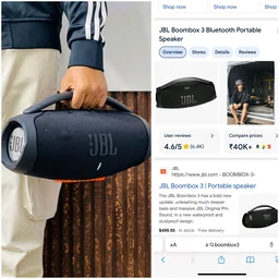 Boombox 3 Wireless Bluetooth Speaker With Rbg Light | Powerful Sound Quality With Heavy Bass | Lights Sync With Music
- Mix Color