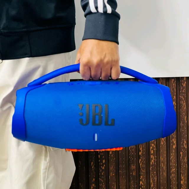 Boombox 3 Wireless Bluetooth Speaker With Rbg Light | Powerful Sound Quality With Heavy Bass | Lights Sync With Music
- Blue