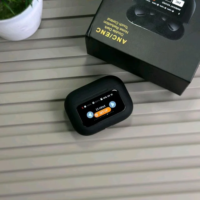 Smart Display TWS Earbuds | With Active ANC + ENC | Wireless Charging Supported