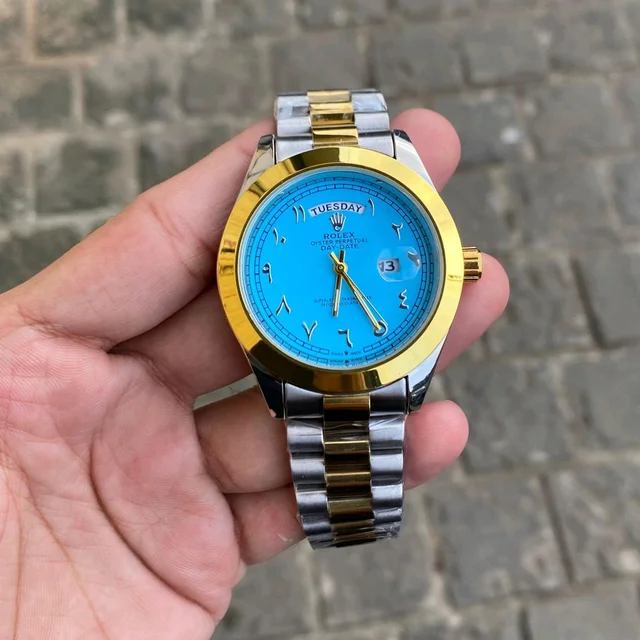 Analog Day Date High Quality Quartz Movement Collection With High Quality Strap Best finishing Body & Case - SRB3