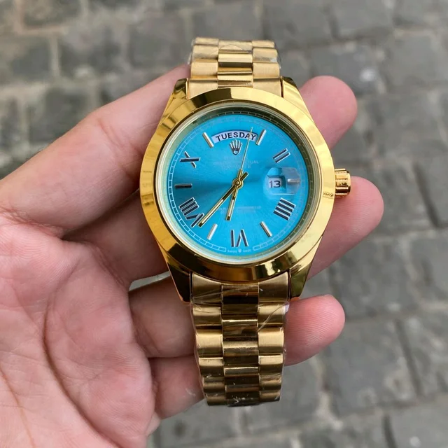 Analog Day Date High Quality Quartz Movement Collection With High Quality Strap Best finishing Body & Case - SRB6