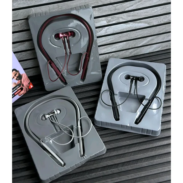 Bluetooth Truly Wireless In Neckband With Mic - Black