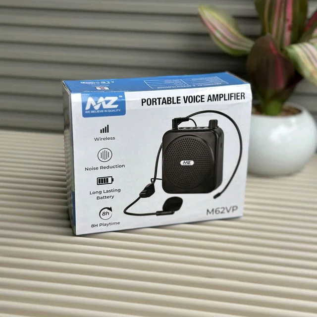 MZ M62VP Portable Voice Amplifier with Headset Mic | 8H Battery, Wireless Use, Noise Reduction – Ideal for Teachers, Trainers, Public Speaking
