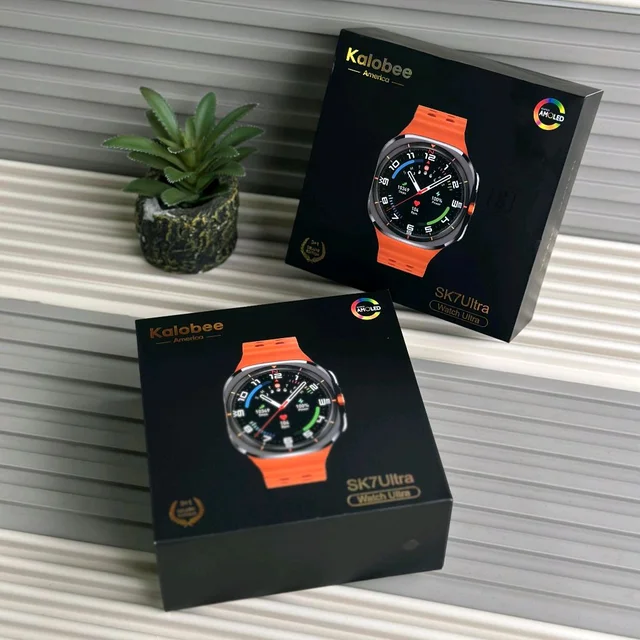 Kalobee SK7 Ultra Smartwatch – AMOLED Display | Bluetooth Calling | 100+ Sports Modes | IP67 | Wireless Charging - Black
