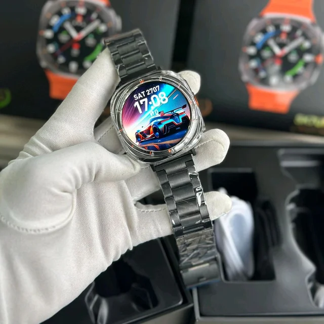 Kalobee SK7 Ultra Smartwatch – AMOLED Display | Bluetooth Calling | 100+ Sports Modes | IP67 | Wireless Charging - Black