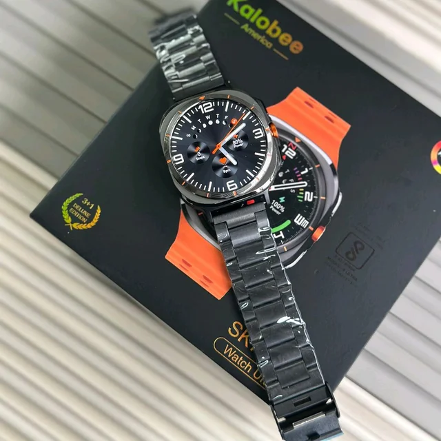 Kalobee SK7 Ultra Smartwatch – AMOLED Display | Bluetooth Calling | 100+ Sports Modes | IP67 | Wireless Charging - Black