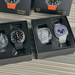 Kalobee SK7 Ultra Smartwatch – AMOLED Display | Bluetooth Calling | 100+ Sports Modes | IP67 | Wireless Charging - Silver