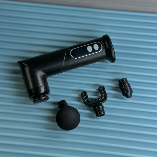 Mini Massage Gun – Deep Tissue Relief | 3 Heads | 20 Speed Levels | Type-C Rechargeable | Compact & Powerful