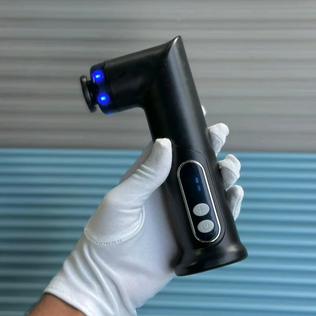 Mini Massage Gun – Deep Tissue Relief | 3 Heads | 20 Speed Levels | Type-C Rechargeable | Compact & Powerful