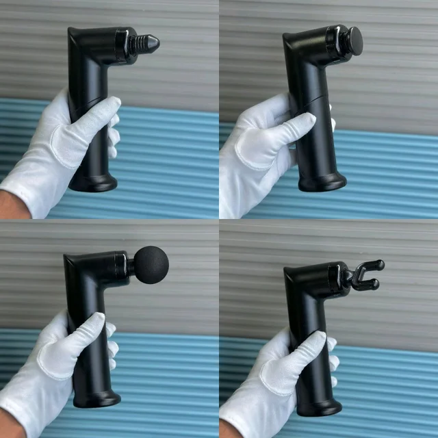 Mini Massage Gun – Deep Tissue Relief | 3 Heads | 20 Speed Levels | Type-C Rechargeable | Compact & Powerful