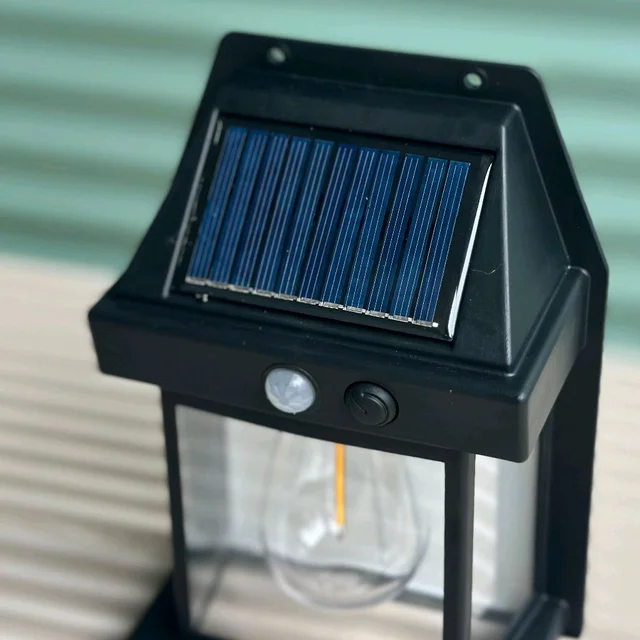 Solar Wall Lights / Lamp Outdoor, Wireless Dusk to Dawn Porch Lights Fixture, Solar Wall Lantern with 3 Modes & Motion Sensor, Waterproof Exterior Lighting with Clear Panel (1 Pc )