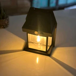 Solar Wall Lights / Lamp Outdoor, Wireless Dusk to Dawn Porch Lights Fixture, Solar Wall Lantern with 3 Modes & Motion Sensor, Waterproof Exterior Lighting with Clear Panel (1 Pc )