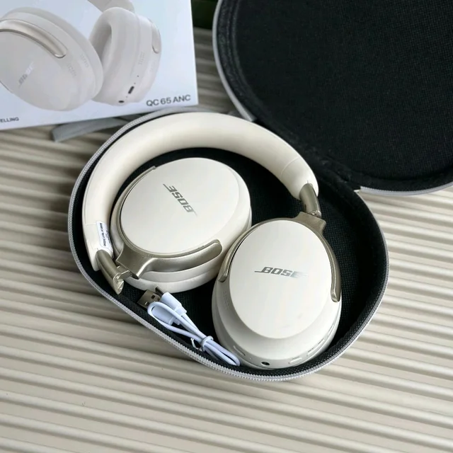 New Wireless Headphones With ANC – BT Earphone, Over Ear Headphones With Built-in Mic - Upto 8 Hours Playtime, Heavy Sound And Bass Quality, Perfect For Everyday Use - White