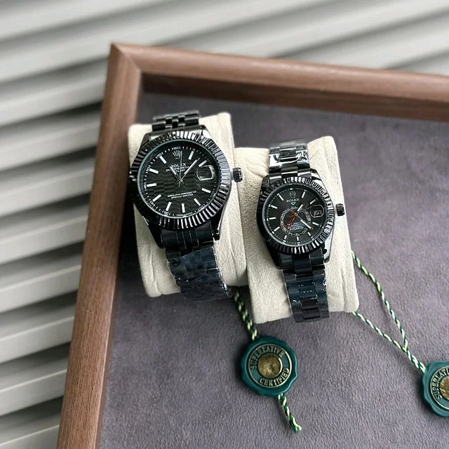 Most Demanded Analog Couple Quartz Movement Collection With High Quality Strap Best Finishing Body & Case
- Black