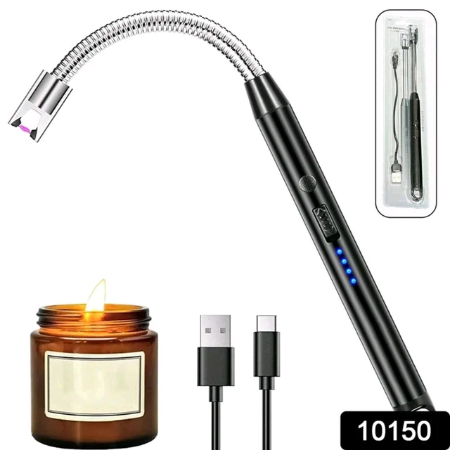 Lighter Long Flexible Electric Arc USB Rechargeable Windproof Flameless Electronic Smoking Plasma Lighters for Multipurpose Like Candles Grill BBQ Smoking Fireplace Survival Stove