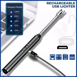 Lighter Long Flexible Electric Arc USB Rechargeable Windproof Flameless Electronic Smoking Plasma Lighters for Multipurpose Like Candles Grill BBQ Smoking Fireplace Survival Stove