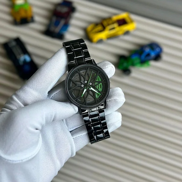 Buy 1 Get 2 Free Most Demanded Analog Quartz Movement Watch - Green