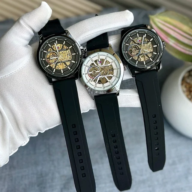 Analog Automatic Top Quality Collection With High Quality Strap Best Finishing Body & Case - White