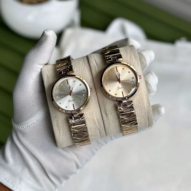 Buy 1 Get 1 Free Most Demanded LG GOLD Analog Quartz Movement Collection - Copper