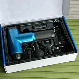 Massage Gun Physio Gun Portable 6 Speed Muscle Sports Deep Tissue Vibration Percution Therapy with 4 Head With 2000 Mah Battery