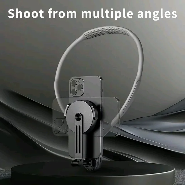 Hands-Free Mobile Phone Neck Bracket | 360° Adjustable Holder for Watching & Gaming
