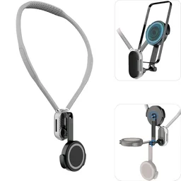 Hands-Free Mobile Phone Neck Bracket | 360° Adjustable Holder for Watching & Gaming