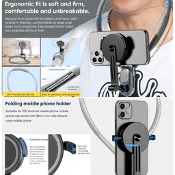 Hands-Free Mobile Phone Neck Bracket | 360° Adjustable Holder for Watching & Gaming