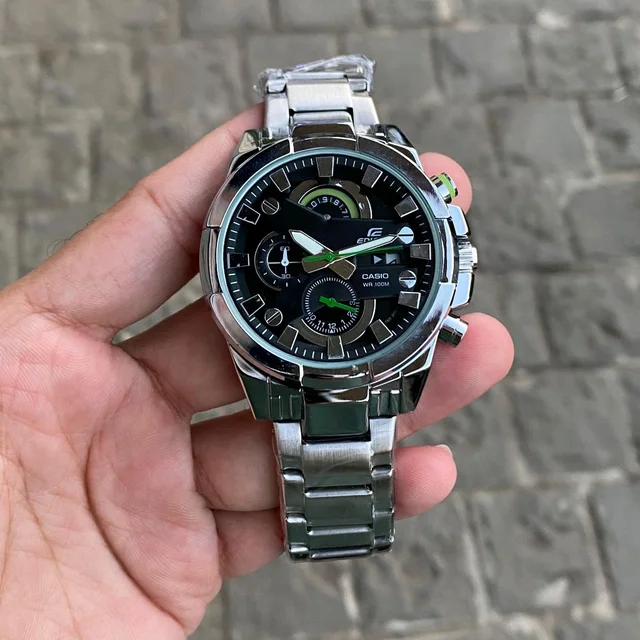 Men’s Classic Analog Watch – Elegant Dial, Date Display, Chronograph Working – Formal & Casual Wear - Silver