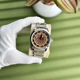 WooTime Analog Quartz Movement Collection With High Quality Strap Best Finishing Body & Case - Silver