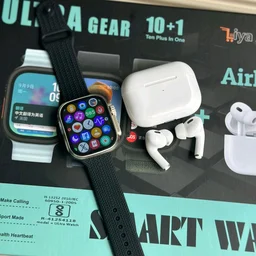 Ultra Gear Ultra Suit Max – Series 8 Ultra (49mm) | 10-in-1 Combo Smartwatch Pack with 7 Straps, Earbuds & Wireless Charger
