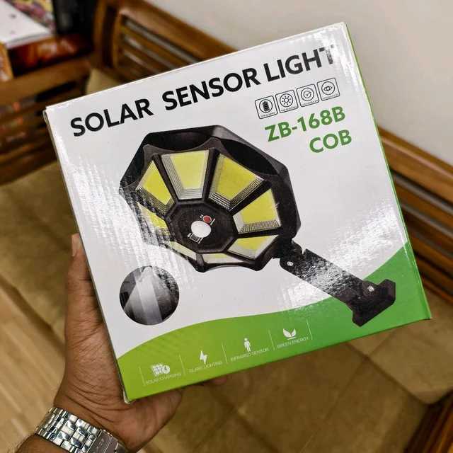 ZB-168B Solar Sensor Light | Ultra Bright COB Outdoor Lamp with Motion Detection & Waterproof Design