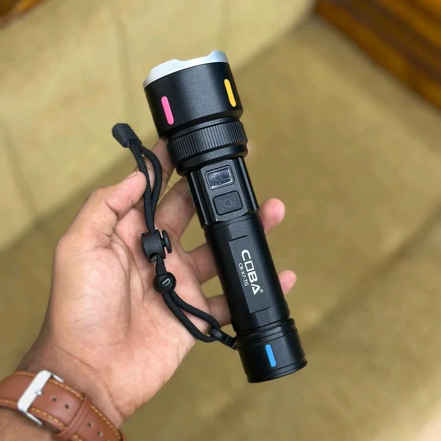 COBA TG 2000M Super Bright LED Flashlight – Long Range Tactical Torch (with Carry Box)