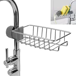 Stainless Steel Rotatable Faucet Rack – Smart Storage for Every Sink!