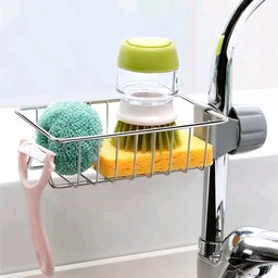 Stainless Steel Rotatable Faucet Rack – Smart Storage for Every Sink!
