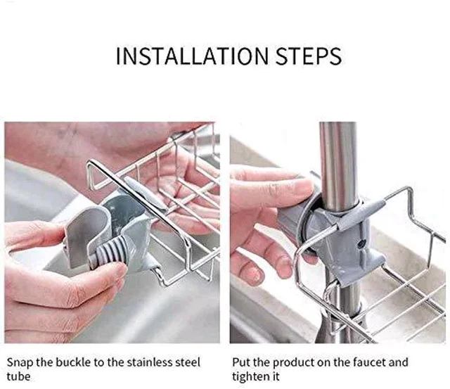 Stainless Steel Rotatable Faucet Rack – Smart Storage for Every Sink!