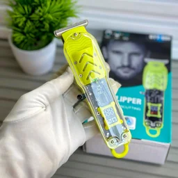 LT-808 Transparent Pro Hair Trimmer – Complete Haircut & Touch-Up Kit - Yellow