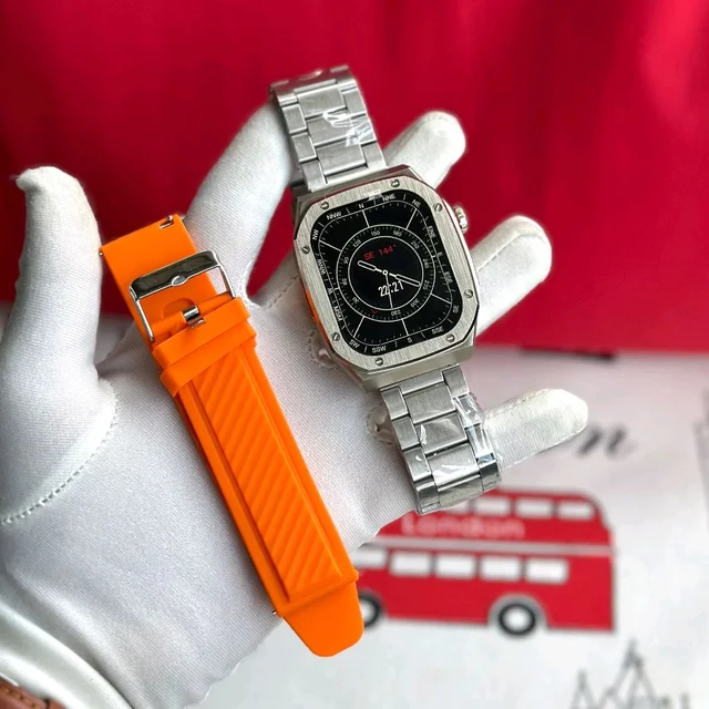 Smart Watch Z79 Max Watch, 2.1inch HD 460mah Battery, 100+sport Modes, NFC Smart Watch, Rugged Watches for Men, Fitness Watch for Men Women, - Orange