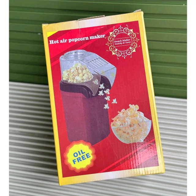 Oil-Free Hot Air Popcorn Maker | Healthy Snack in 2 Minutes | Fast & Easy Home Popcorn Machine