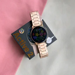 Active 2 Best Quality Smartwatch | 2.5D Curve HD Screen Full Touch Upto 1*2 days Battery Backup | Dual Strap - Black