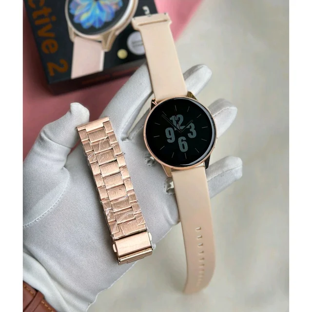 Active 2 Best Quality Smartwatch | 2.5D Curve HD Screen Full Touch Upto 1*2 days Battery Backup | Dual Strap - Black