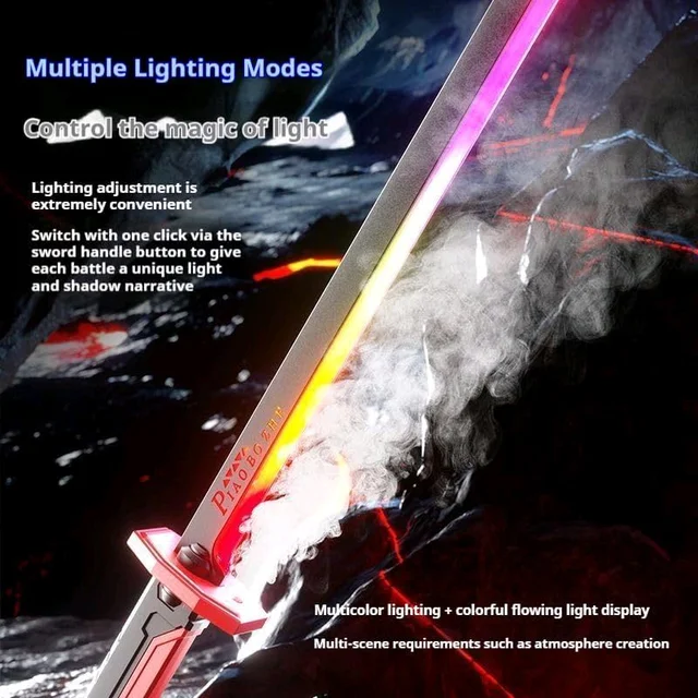 Spark FX LED Katana Sword – Lights, Sparks & Battle Sound! - Black