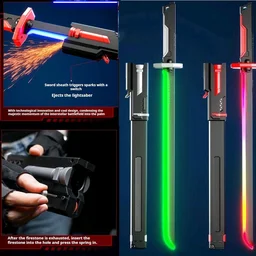 Spark FX LED Katana Sword – Lights, Sparks & Battle Sound! - Black