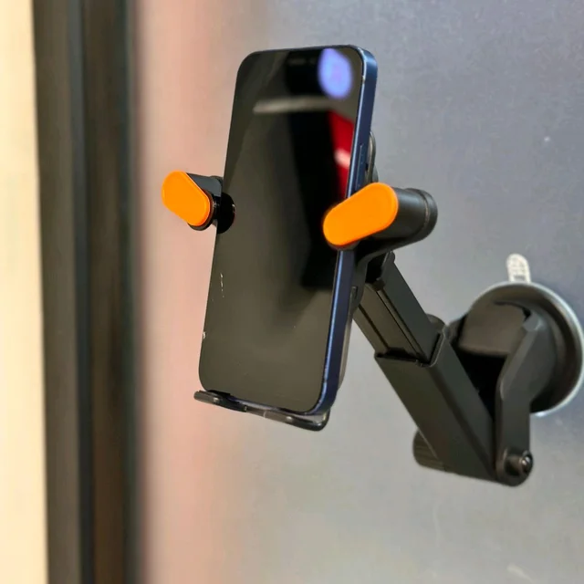 360° Adjustable Car Phone Holder – Strong Suction | One-Hand Lock