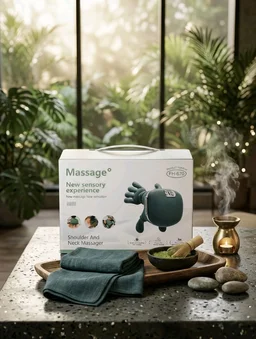 Hand-Style Heated Neck & Back Massager – Wireless 4D Deep Tissue Kneading