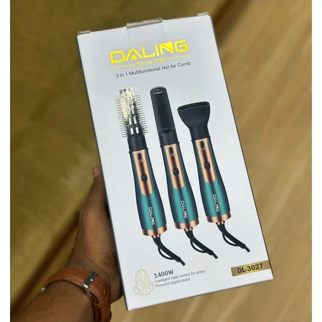 3 in 1 Hot Air Hair Styler Comb – Dry, Straighten & Volumize in One Tool (1400W)