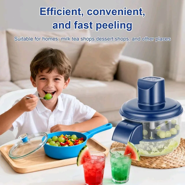 Electric Fruit & Vegetable Peeler Machine – 10–25s Fast Peeling | 5-Blade | Rechargeable, Automatic Peeling & Chopping