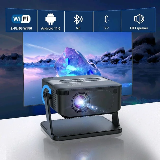 Mini Portable Projector 4K Support | HDMI Home Cinema Projector | Compact & Adjustable