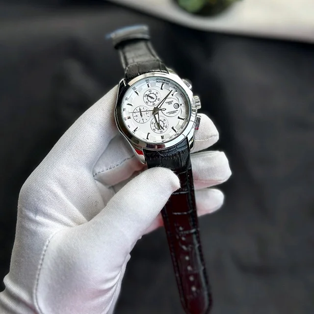 Men’s Classic Analog Watch – Elegant Dial, Date Display – Formal & Casual Wear - White